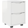 Table de chevet avec tiroir Blanc brillant 30,5 x 30 x 43 cm 627354627354