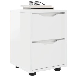 Table de chevet avec tiroir Blanc brillant 30,5 x 30 x 43 cm 627354627354