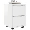 Table de chevet avec tiroir Blanc brillant 30,5 x 30 x 43 cm 627354627354