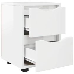 Table de chevet avec tiroir Blanc brillant 30,5 x 30 x 43 cm 627354627354