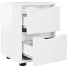 Table de chevet avec tiroir Blanc brillant 30,5 x 30 x 43 cm 627354627354