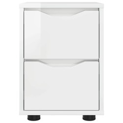 Table de chevet avec tiroir Blanc brillant 30,5 x 30 x 43 cm 627354627354