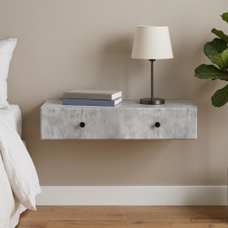 Table d'appoint murale Gris béton 87,5 x 34,5 x 17 cm 627358627358