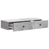 Table d'appoint murale Gris béton 87,5 x 34,5 x 17 cm 627358627358