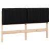 Tête de lit capitonnée Marron et Noir 150 cm Pin massif 627360627360
