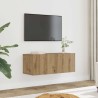 Meubles TV muraux 2 pcs chêne artisanal 80x30x30 cm 627361627361