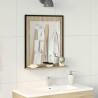 Miroir de salle de bain avec étagère Noir 50 x 12 x 60 cm 627362627362