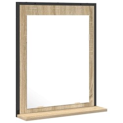 Miroir de salle de bain avec étagère Noir 50 x 12 x 60 cm 627362627362