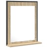 Miroir de salle de bain avec étagère Noir 50 x 12 x 60 cm 627362627362