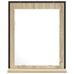 Miroir de salle de bain avec étagère Noir 50 x 12 x 60 cm 627362627362