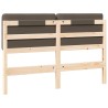Tête de lit capitonnée Marron et Taupe 150 cm Pin massif 627370627370