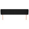 Tête de lit avec oreilles Noir 203x23x78/88 cm Tissu 627372627372