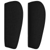 Tête de lit avec oreilles Noir 203x23x78/88 cm Tissu 627372627372