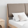 Tête de lit capitonnée Taupe 150 cm Pin massif 627373627373