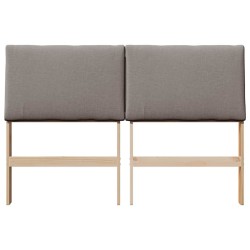 Tête de lit capitonnée Taupe 150 cm Pin massif 627373627373