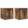 Tables de chevet murales 2 pcs chêne fumé 38x34x40 cm 627374627374