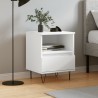 Table de chevet Blanc 40x35x50 cm Bois d’ingénierie 627375627375