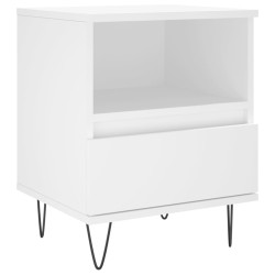Table de chevet Blanc 40x35x50 cm Bois d’ingénierie 627375627375