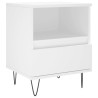 Table de chevet Blanc 40x35x50 cm Bois d’ingénierie 627375627375