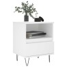 Table de chevet Blanc 40x35x50 cm Bois d’ingénierie 627375627375