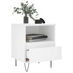 Table de chevet Blanc 40x35x50 cm Bois d’ingénierie 627375627375