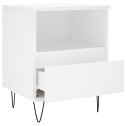 Table de chevet Blanc 40x35x50 cm Bois d’ingénierie 627375627375