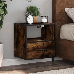 Table de chevet murale Chêne fumé 40x31x39,5 cm 627377627377