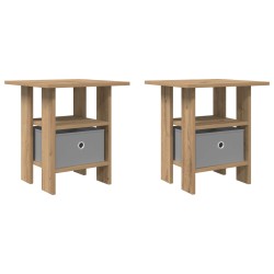 Table de chevet 2 pc Chêne artisanal 41 x 40 x 45 cm 627378627378