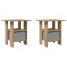 Table de chevet 2 pc Chêne artisanal 41 x 40 x 45 cm 627378627378