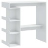 Table de bar étagère de rangement Blanc brillant 100x50x101,5cm 627379627379