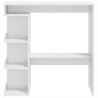 Table de bar étagère de rangement Blanc brillant 100x50x101,5cm 627379627379