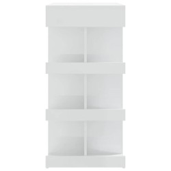 Table de bar étagère de rangement Blanc brillant 100x50x101,5cm 627379627379