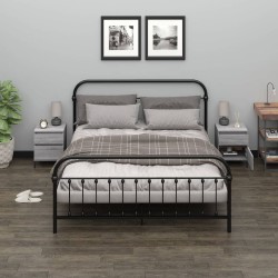 Tables de chevet 2 pcs Sonoma gris 40x35x50 cm 627380627380