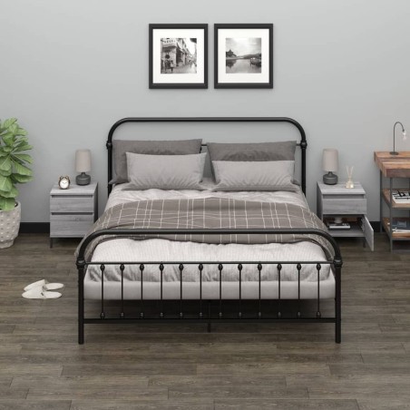 Tables de chevet 2 pcs Sonoma gris 40x35x50 cm 627380627380