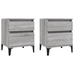 Tables de chevet 2 pcs Sonoma gris 40x35x50 cm 627380627380