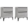 Tables de chevet 2 pcs Sonoma gris 40x35x50 cm 627380627380