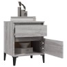 Tables de chevet 2 pcs Sonoma gris 40x35x50 cm 627380627380