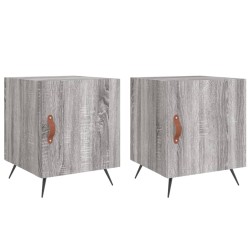 Tables de chevet 2 pcs sonoma gris 40x40x50cm bois d'ingénierie 627381627381