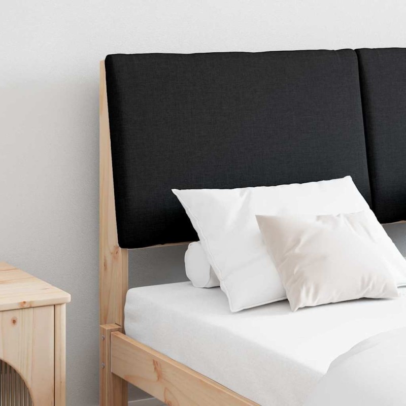 Tête de lit capitonnée Noir 150 cm Pin massif 627383627383