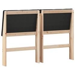 Tête de lit capitonnée Noir 150 cm Pin massif 627383627383