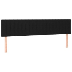 Tête de lit à LED Noir 200x5x78/88 cm Tissu 627384627384