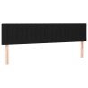 Tête de lit à LED Noir 200x5x78/88 cm Tissu 627384627384