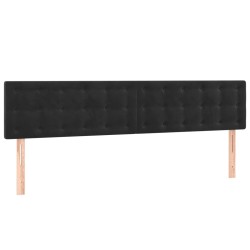 Tête de lit à LED Noir 200x5x78/88 cm Velours 627385627385