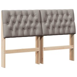 Tête de lit capitonnée Taupe 150 cm Pin massif 627389627389