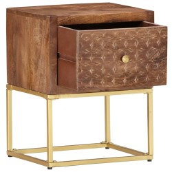 Table de chevet 40 x 30 x 50 cm Bois de manguier massif 627390627390
