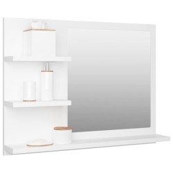 Miroir de salle de bain blanc 60x10,5x45 cm bois d’ingénierie 627395627395