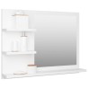 Miroir de salle de bain blanc 60x10,5x45 cm bois d’ingénierie 627395627395