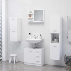 Miroir de salle de bain blanc 60x10,5x45 cm bois d’ingénierie 627395627395