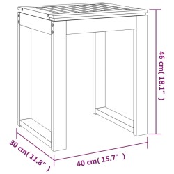 Tabouret de salle de bain 40x30x46 cm Bois massif de noyer 627396627396