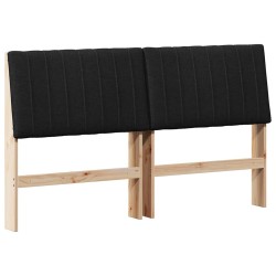 Tête de lit capitonnée Noir 150 cm Pin massif 627397627397
